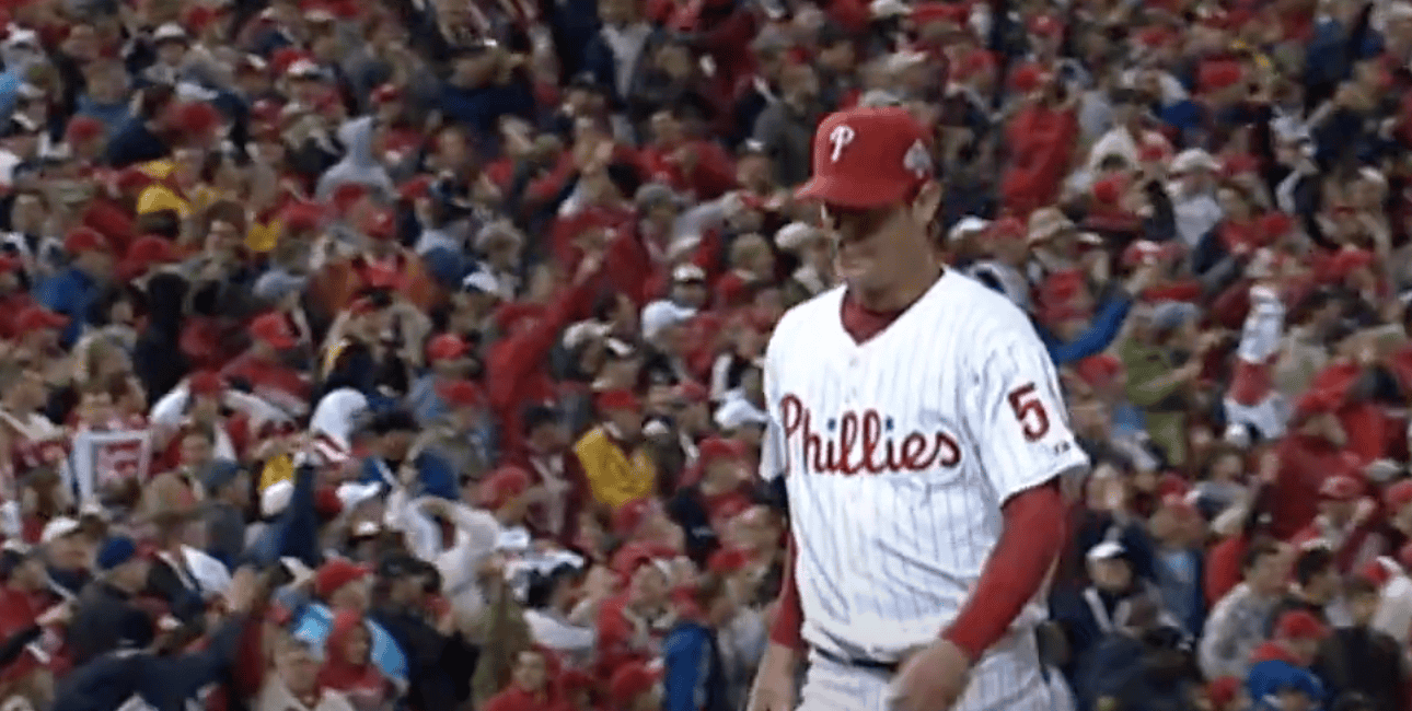 Jamie Moyer pitching at an advanced age, showcasing longevity in baseball.